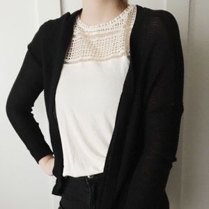 black cardigan